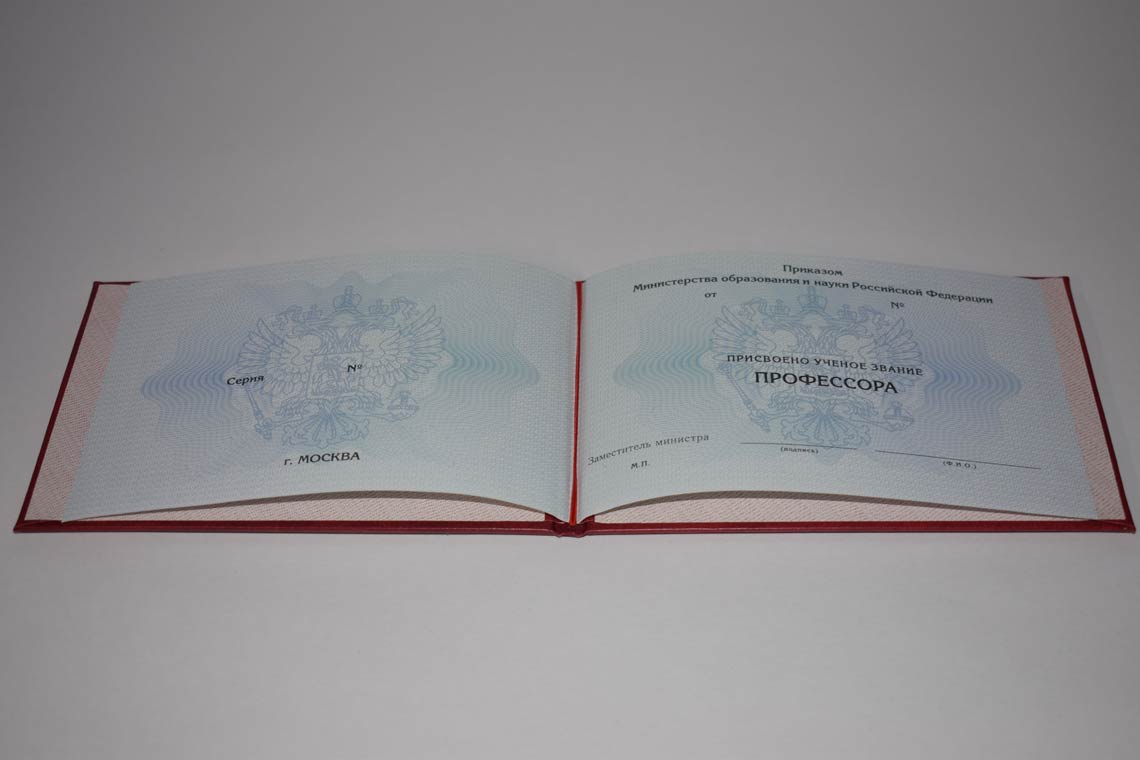 Аттестат Профессора 2015-2025
